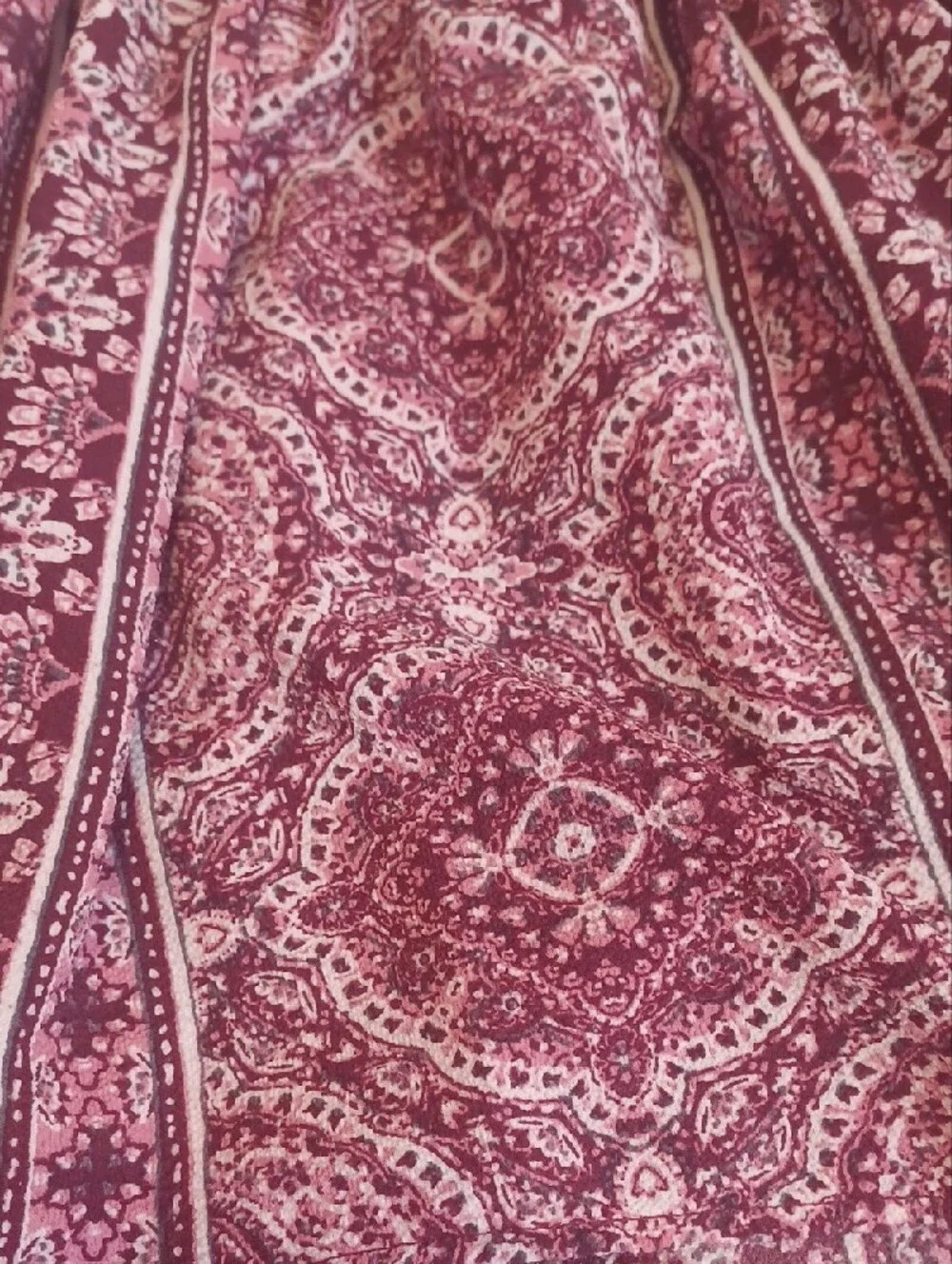 Bonnie Jean Burgundy Paisley Lace-Accent Dress